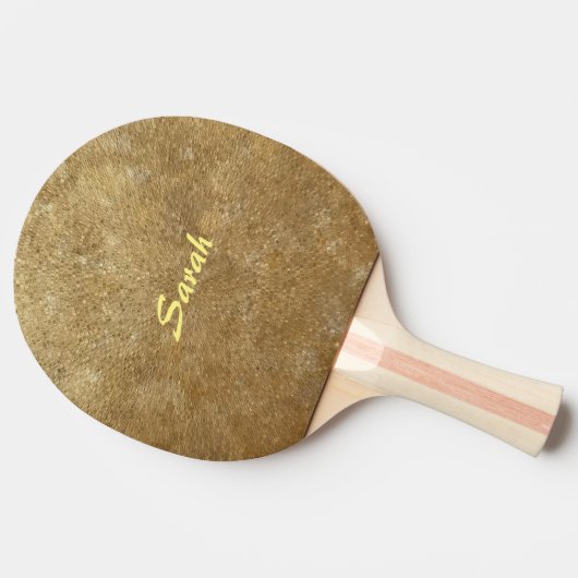 Ripples van Goud Gepersonaliseerde Ping Pong Paddl Tafeltennisbatje (Zijkant)