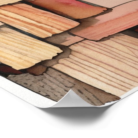 Ripples van Reclaimed Beauty Waterverf en Scrap Poster (Hoek)