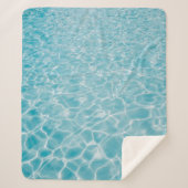Rippling crystal blue water sherpa deken (Voorkant)