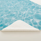 Rippling crystal blue water sherpa deken (3/4)