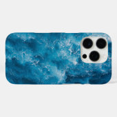 Rippling Ocean Water iPhone Case – Serene Blue Zee (Achterkant (horizontaal))