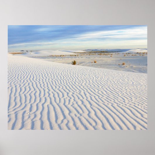 Rippling Sand Dunes of White Sands, New Mexico Poster (Voorkant)