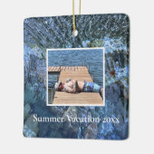 Rippling water meer oceaan Onderwater Stenen patro Keramisch Ornament (Links)