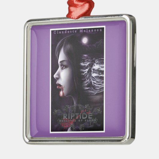 Riptide Hoesje Premium Square kerstversiering Metalen Ornament (Links)