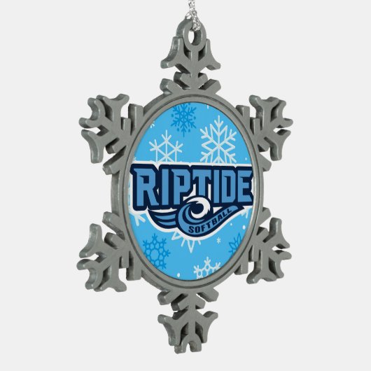 Riptide Tin Sneeuwvlok Ornament (Links)