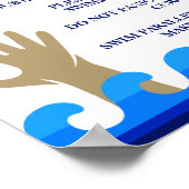 Riptidewaarschuwing Gevaarlijke oceaanvloerbedekki Poster (Hoek)