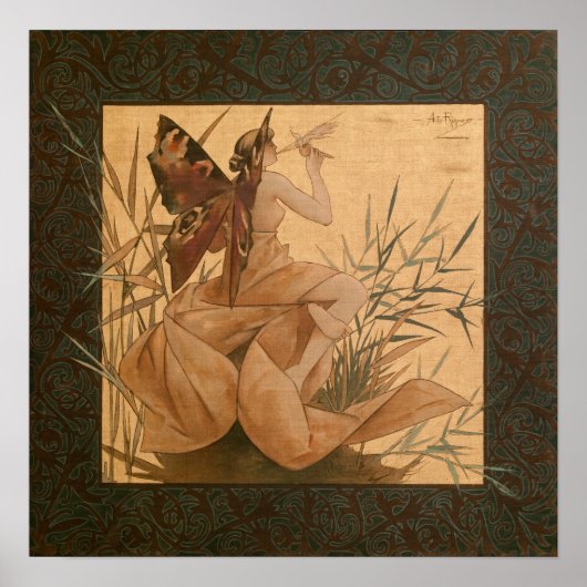 Riquer Winged nymph CC0097 Poster (Voorkant)