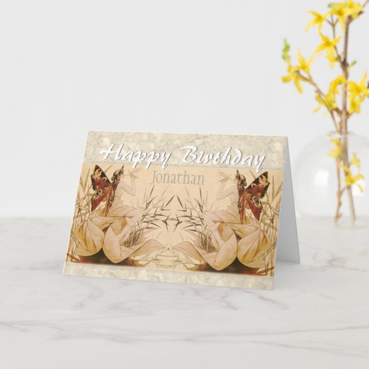 Riquer Winged nymph CC0527 Birthday Kaart (Gele Bloem)