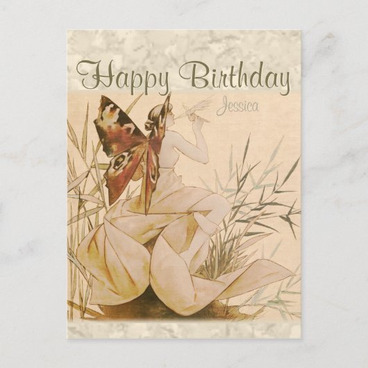 Riquer Winged nymph CC0533 Birthday Briefkaart (Voorkant)