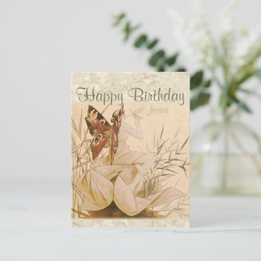 Riquer Winged nymph CC0533 Birthday Briefkaart (Staand voorkant)