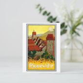 Riquewihr, alsace, Frankrijk, vintage-reis Briefkaart (Staand voorkant)