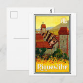 Riquewihr, alsace, Frankrijk, vintage-reis Briefkaart (Voorkant / Achterkant)