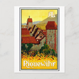 Riquewihr dorp, Elzas, Frankrijk, vintage reis Briefkaart