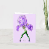 ris Flower Ballet Dancer Moederdag Kaart (Achterkant)