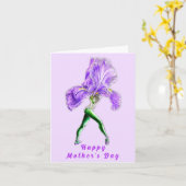 ris Flower Ballet Dancer Moederdag Kaart (Gele Bloem)