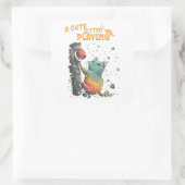 Risas Felinas Vierkante Sticker (Tas)