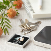 risbee schijf Golf Stompje Boom Sleutelhanger (Zijkant)