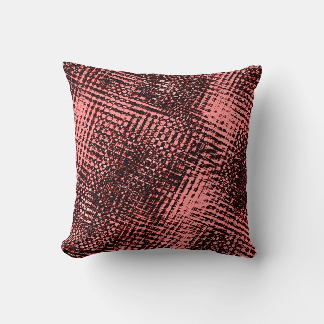 Riscos cruzados e borrões na cor pêssego ou salmão kussen (Voorkant)