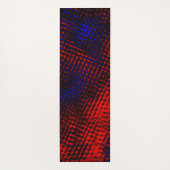 Riscos vermel hos cruzados em fundo azul? yogamat (Achterkant)