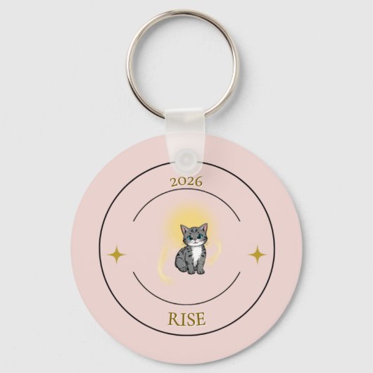 Rise 2026 Kitten Keychain (Achterkant)
