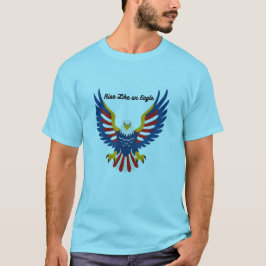 Rise Above – Bold Eagle Citaat Heren Basic T-Shirt