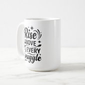 Rise Above Every Struggle Inspirational Illustrati Koffiemok (Voorkant links)
