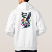 Rise Above Limits – Inspirational Typography Tee  Hoodie (Achterkant)