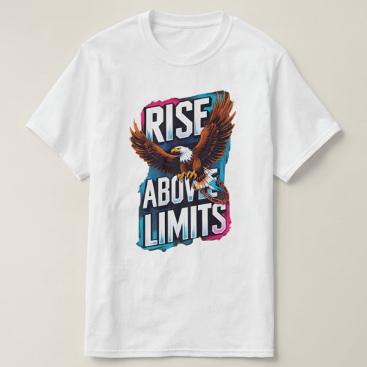 Rise Above Limits - Motivatie Eagle T-shirt (Design voorkant)