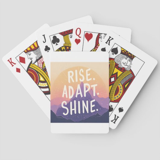 Rise Adapt Shine - Inspirerend Sunrise Pokerkaarten (Achterkant)