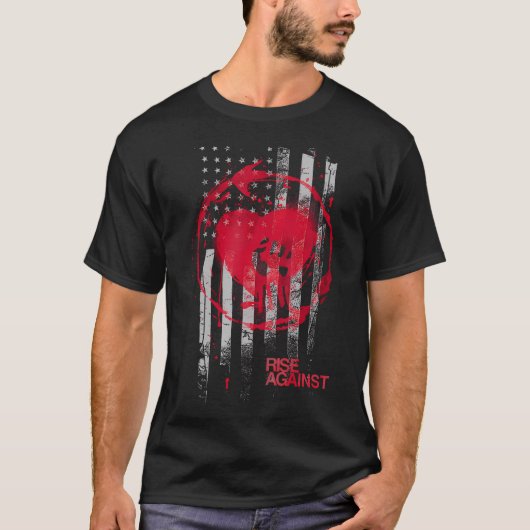 Rise Against Sved Flag - Officiële koopwaar T-shirt (Voorkant)