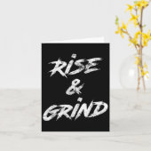 Rise &amp; Grind Motivational Insrational  Kaart (Gele Bloem)