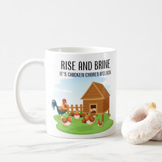 Rise And Brine Kip Koffiemok (Met donut)