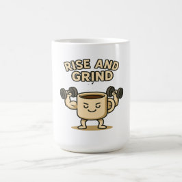 Rise and Grind Coffee Mug- Funny Gym Motivation  Koffiemok
