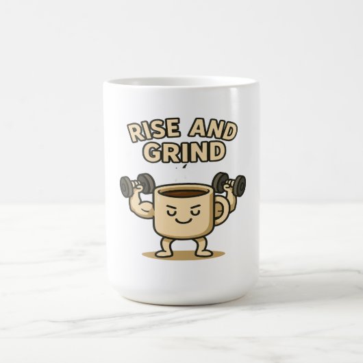 Rise and Grind Coffee Mug- Funny Gym Motivation  Koffiemok (Center)