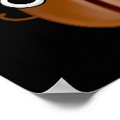 Rise and Grind Funny Coffee Bean Pun Dark BG Poster (Hoek)