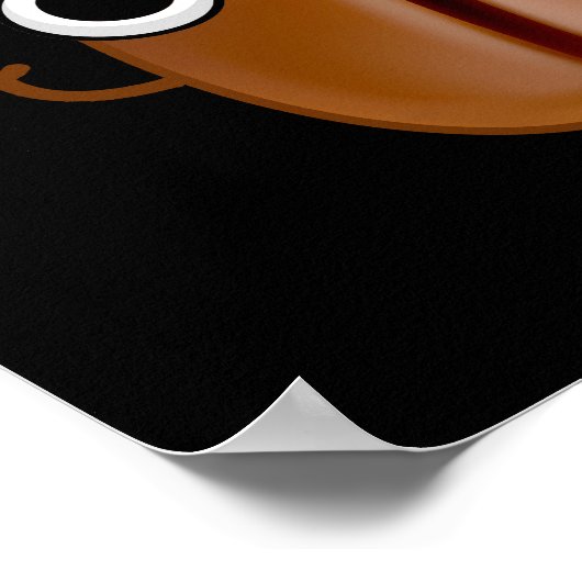 Rise and Grind Funny Coffee Bean Pun Dark BG Poster (Hoek)