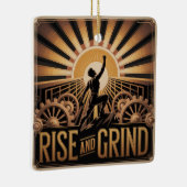 Rise And Grind Keramisch Ornament (Rechts)