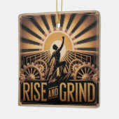 Rise And Grind Keramisch Ornament (Links)