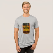Rise and Grind Mannen Tri-blend T-shirt (Voorkant volledig)