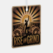 Rise And Grind Metalen Ornament (Voorkant Rechts)