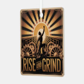 Rise And Grind Metalen Ornament (Voorkant links)