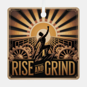 Rise And Grind Metalen Ornament