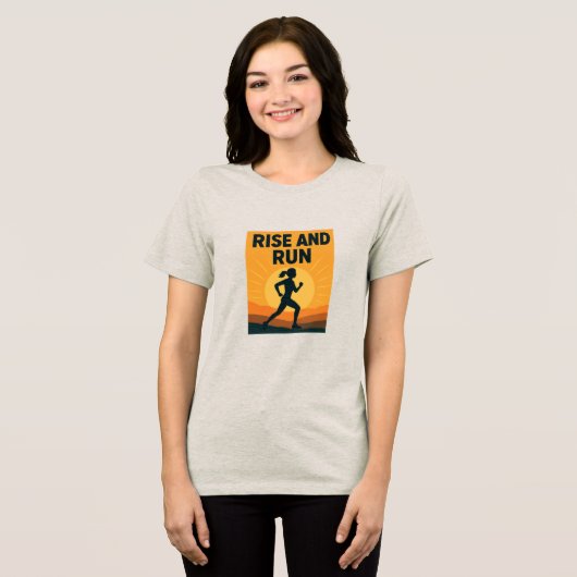Rise and Run Tri-Blend Shirt (Voorkant volledig)