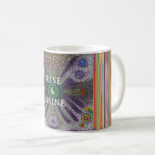 “Rise and Shine – Abstract Rainbow Power Mug” Koffiemok (Voorkant rechts)