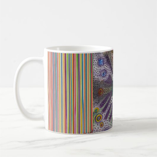 “Rise and Shine – Abstract Rainbow Power Mug” Koffiemok (Links)