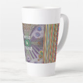 “Rise and Shine – Abstract Rainbow Power Mug” Latte Mok (Rechterhoek)
