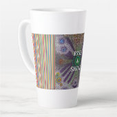 “Rise and Shine – Abstract Rainbow Power Mug” Latte Mok (Linkerhoek)