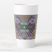 “Rise and Shine – Abstract Rainbow Power Mug” Latte Mok (Voorkant)