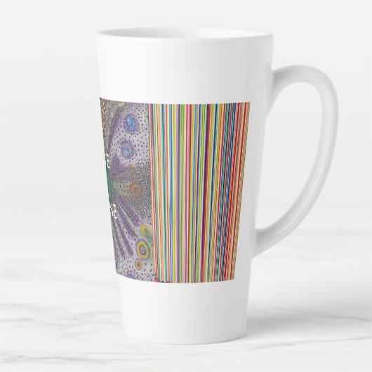 “Rise and Shine – Abstract Rainbow Power Mug” Latte Mok (Rechts)