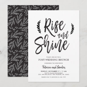 Rise and Shine Bruiloft Brunch Kaart
